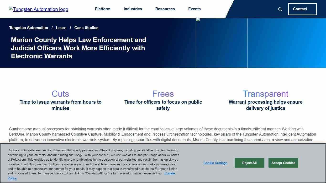 Marion County Boosts Efficiency with Electronic Warrants